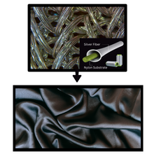 Load image into Gallery viewer, EMF SHIELDING FABRIC: Pure Silver Metal Jersey Modal Fabric (Linear Foot 12"x64")