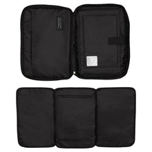 Load image into Gallery viewer, interior of black and white abstract shape laptop case