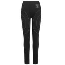 Load image into Gallery viewer, luxury black and grey ribbed leggings
