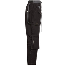 Load image into Gallery viewer, sideshot of mens zip black techwear cargo pants