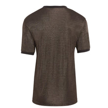 Load image into Gallery viewer, back of brown emf protective short sleeve tshirt
