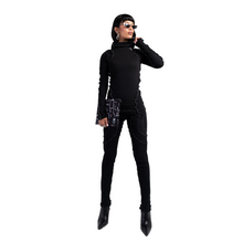 Load image into Gallery viewer, techwear model in black emf protection hoodie
